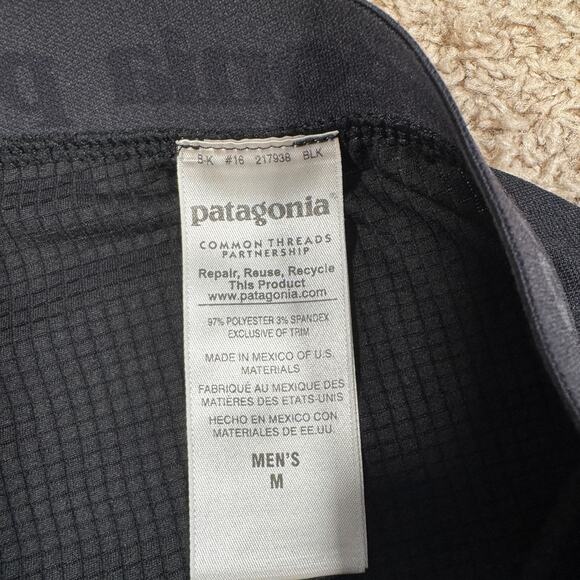 Mens Patagonia Capilene Midweight Baselayer Bottoms Pants Black Medium Polartec - Picture 4 of 9